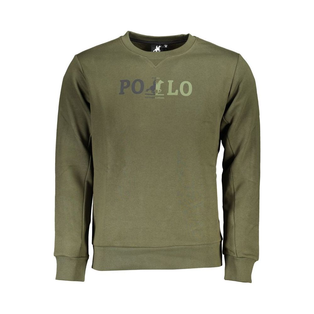 Elegant Green Crew Neck Sweatshirt