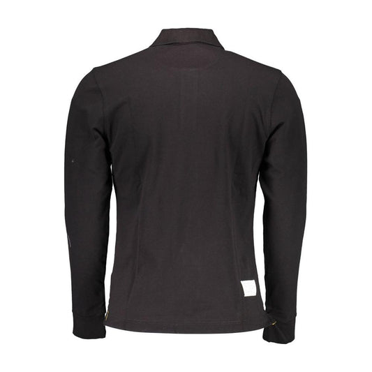 Elegant Long Sleeved Black Polo for Men