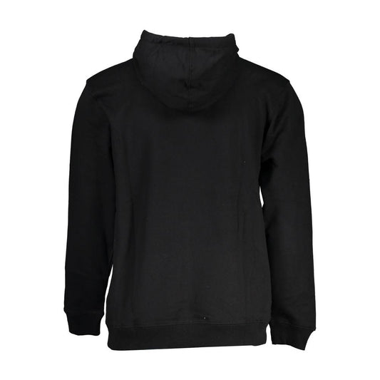 Sleek Black Hoodie with Central Pocket