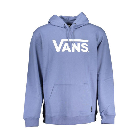 Chic Blue Hooded Fleece Sweatshirt