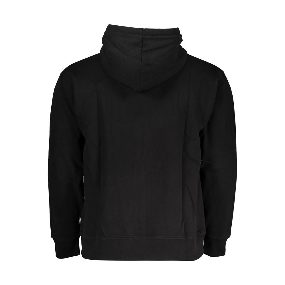 Sleek Black Hooded Zip Sweatshirt