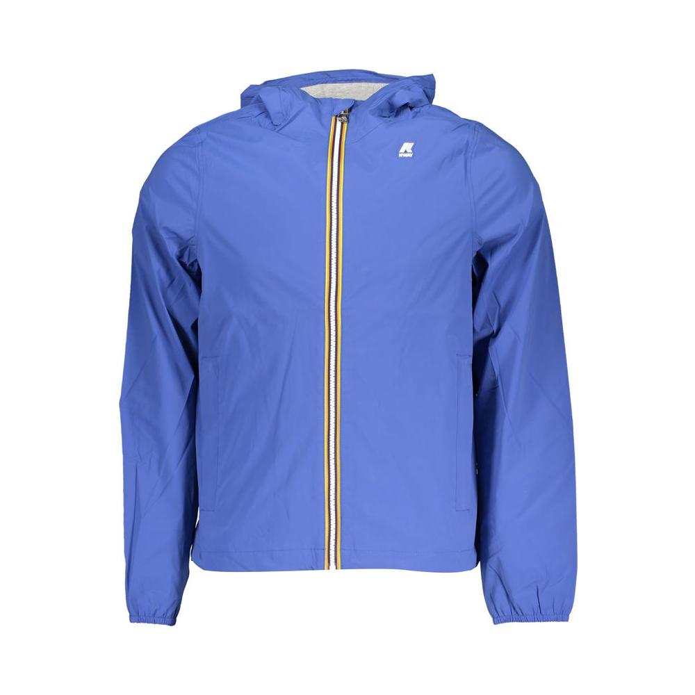 Sleek Long-Sleeve Hooded Jacket - Blue