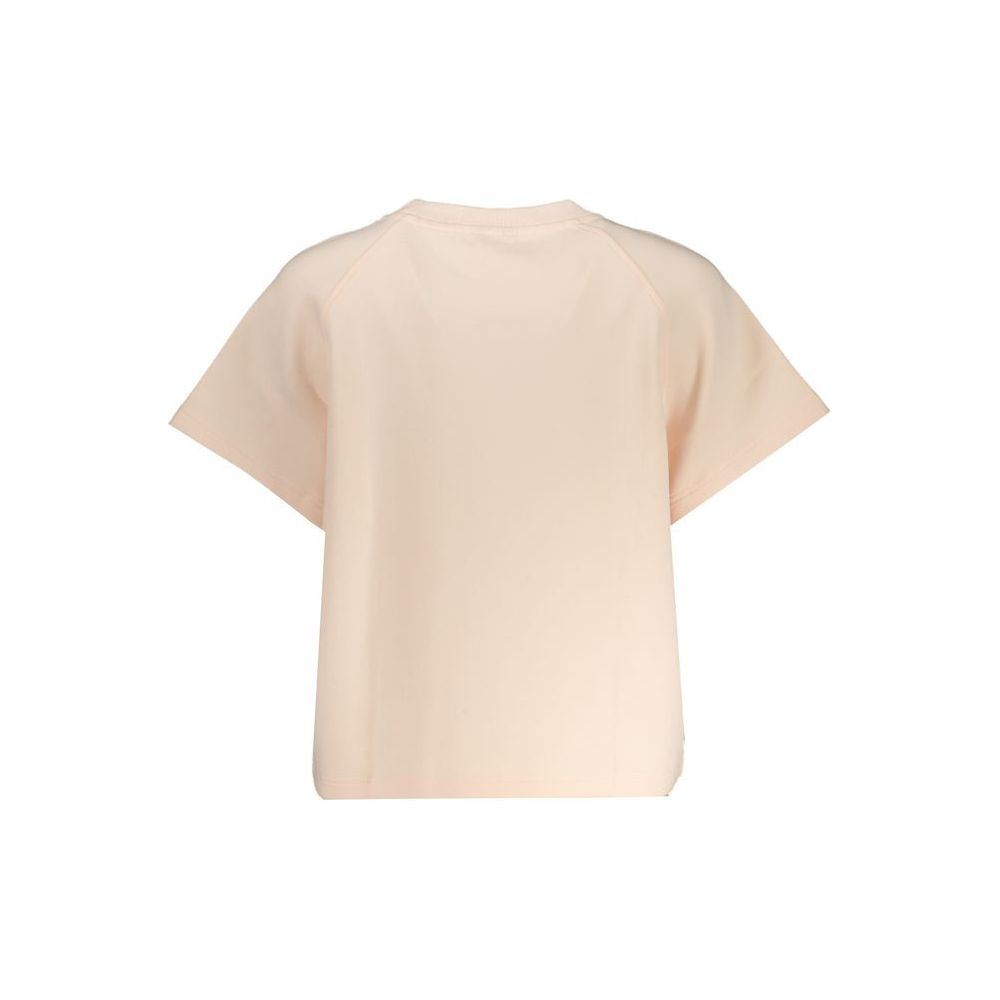 Chic Pink Technical Tee with Stylish Applique