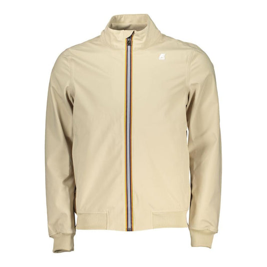 Beige Contrast Detail Sports Jacket