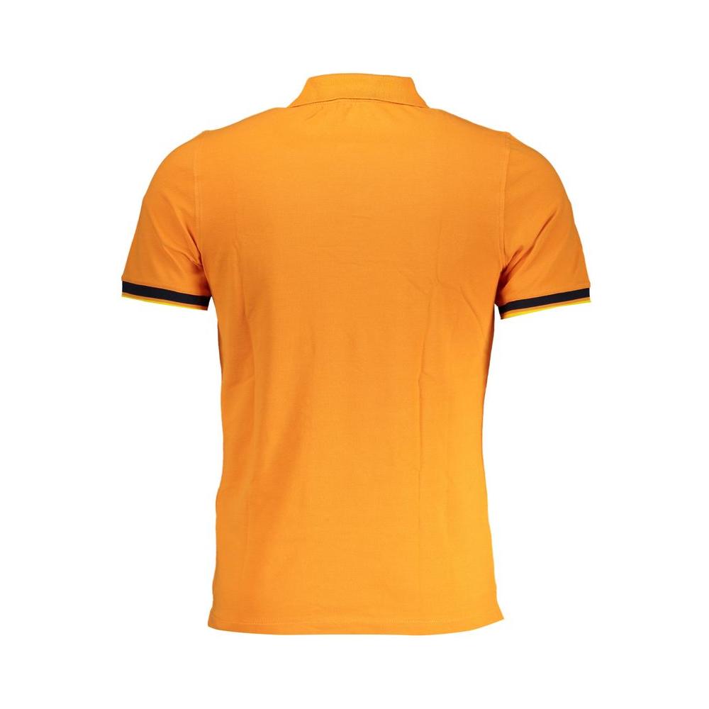 Vibrant Orange Contrast Detail Polo