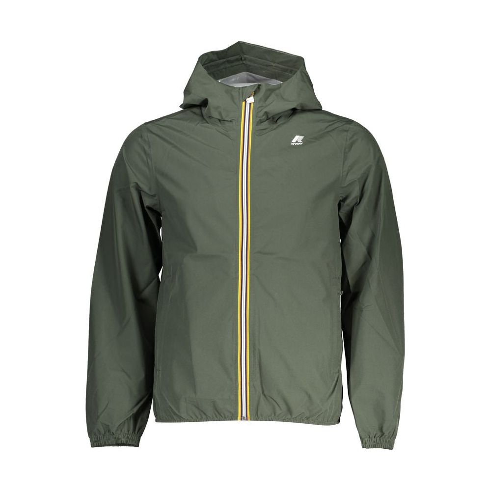 Sporty Waterproof Jacket with Hood & Details