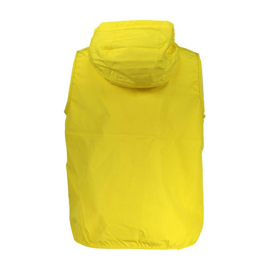 Sleek Sleeveless Yellow Designer Jacket