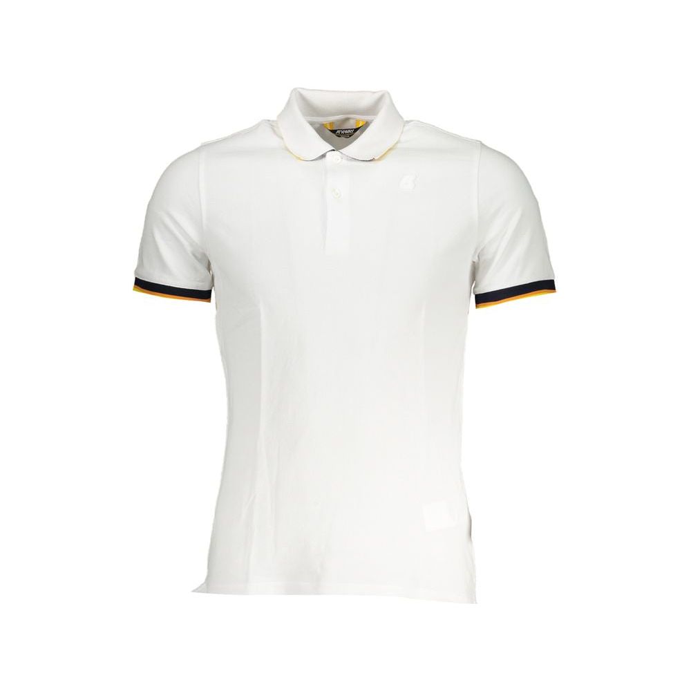 Sleek White Polo Shirt with Contrast Detail