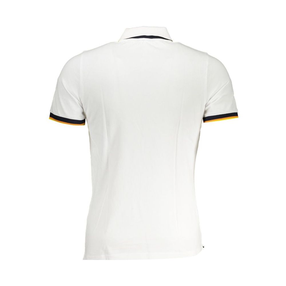 Sleek White Polo Shirt with Contrast Detail