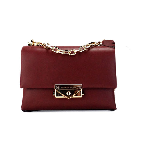 Cece Small Dark Cherry Vegan Leather Convertible Flap Crossbody Bag