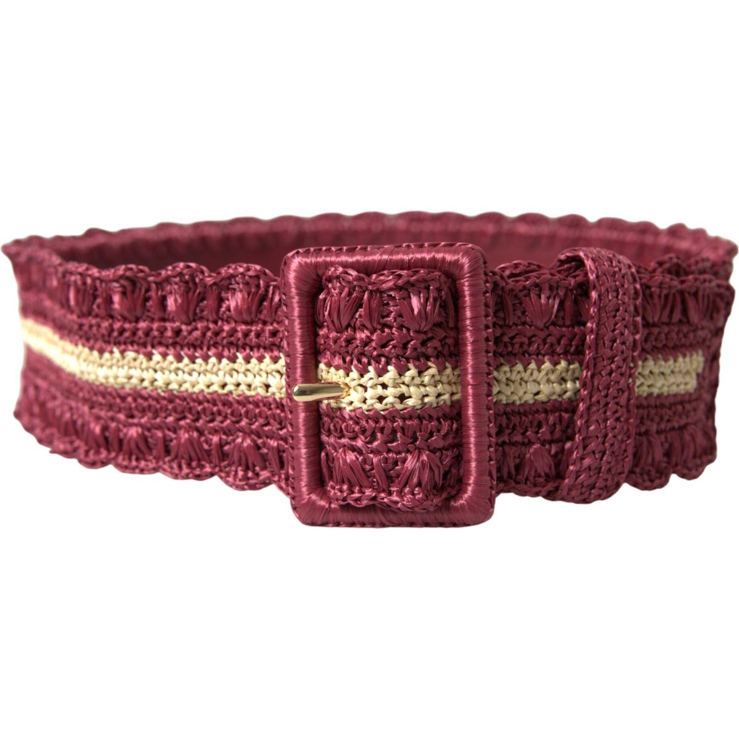 Maroon Elegance Canvas Waist Belt