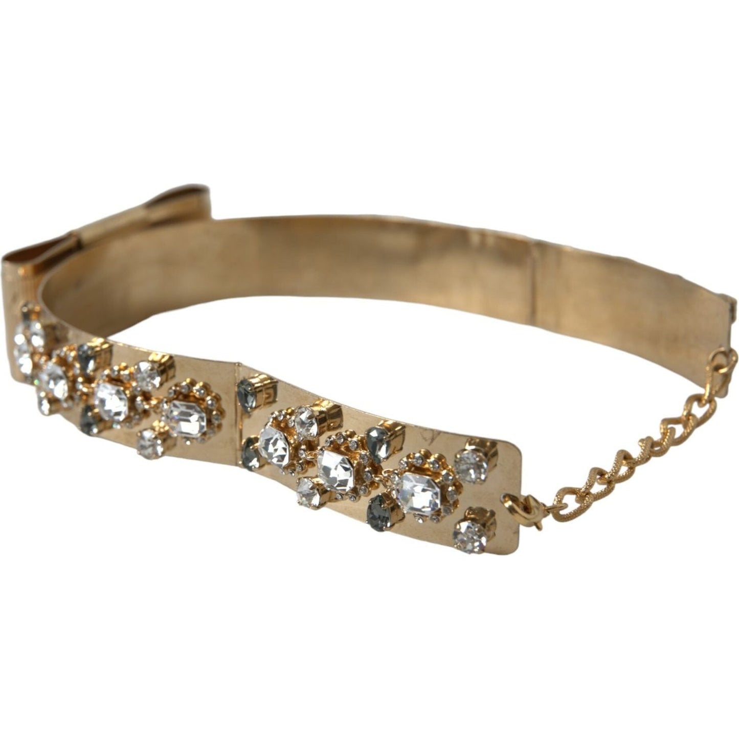 Gold-Tone Crystal Embellished Waist Belt