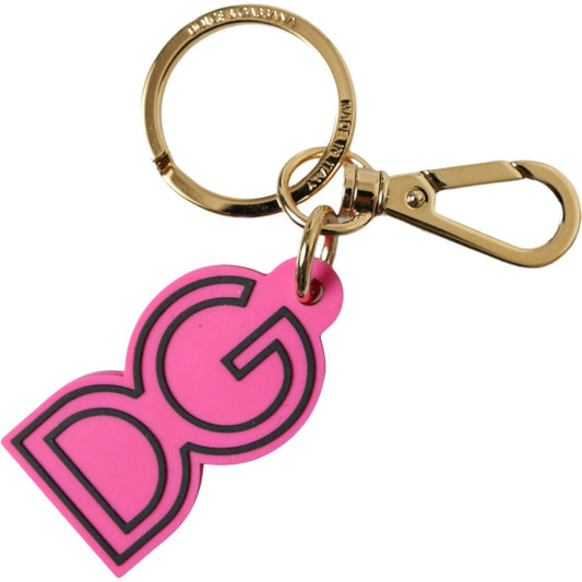 Chic Gold and Pink Keychain Elegance