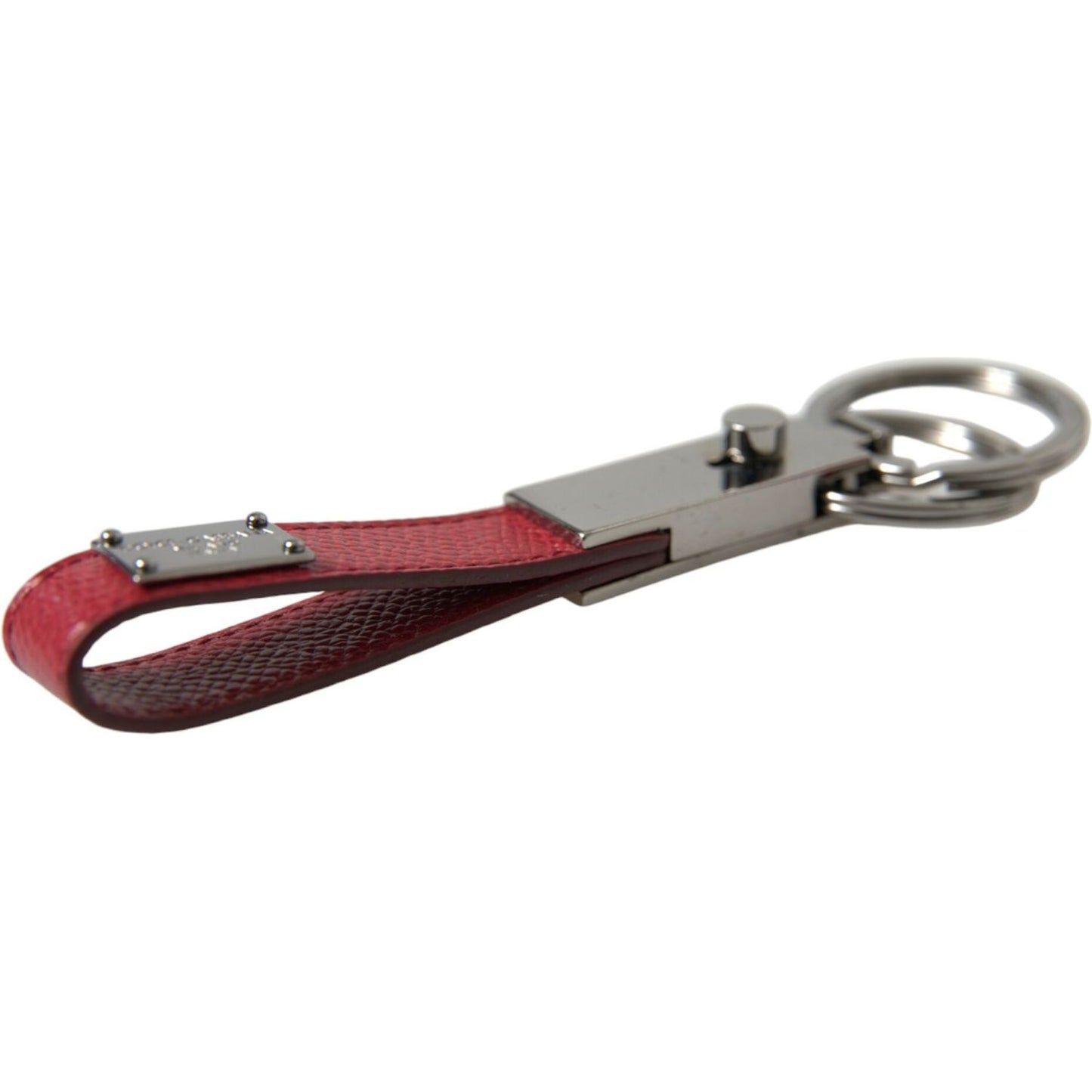 Elegant Red Leather Trifold Key Holder Case