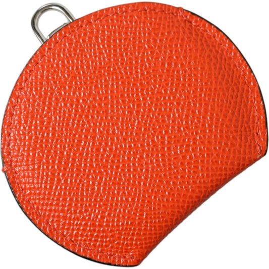 Elegant Orange Leather Mirror Holder