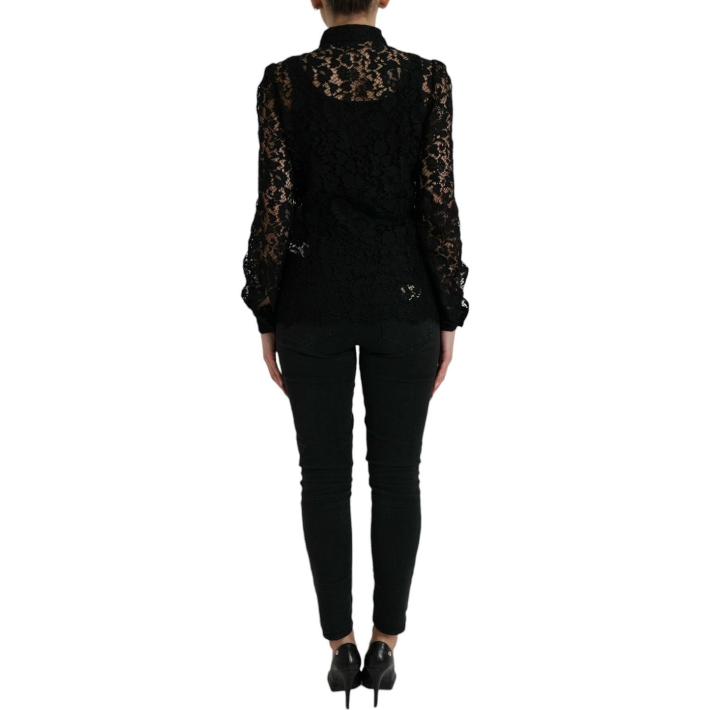 Elegant Floral Lace Blouse Top