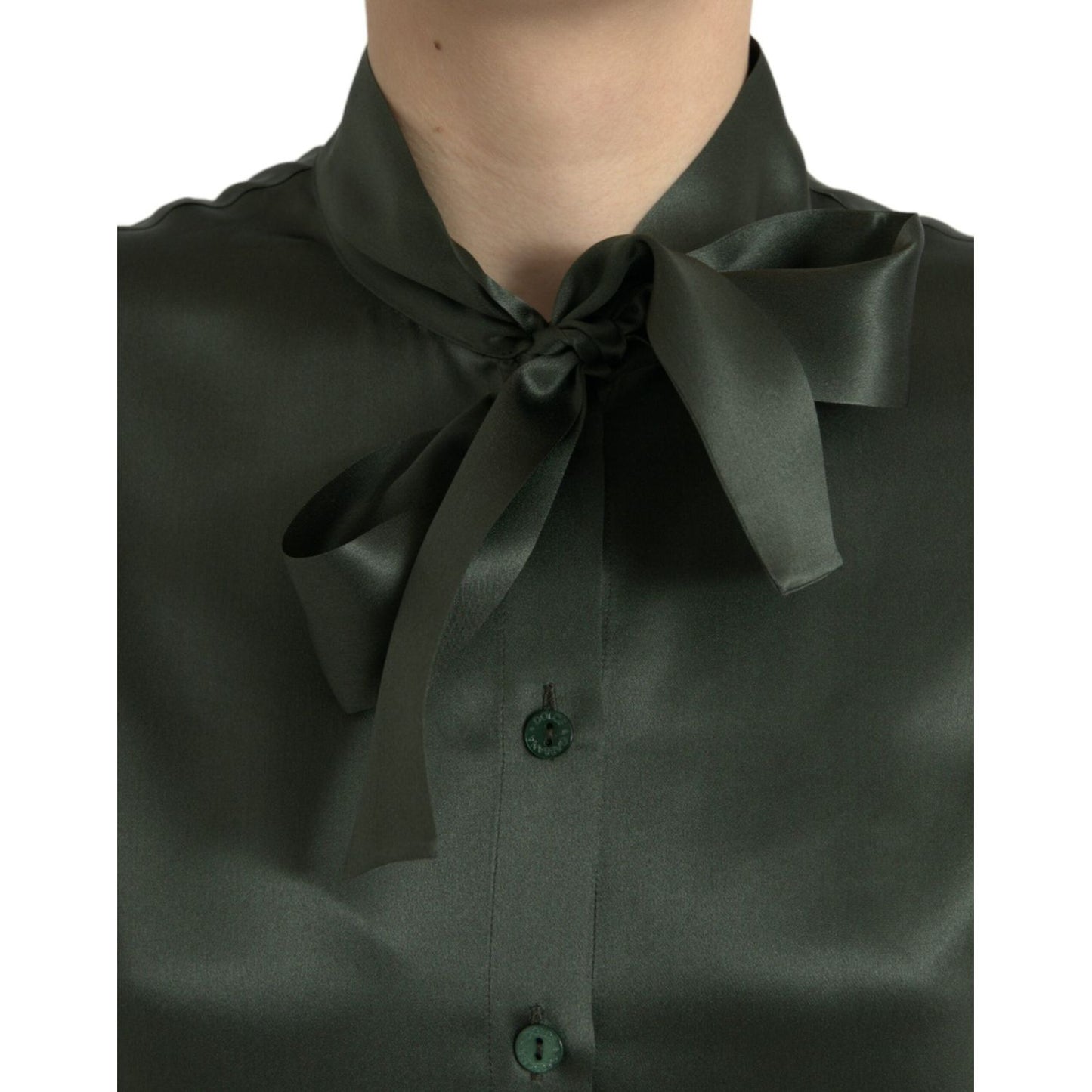 Elegant Silk Ascot Collar Blouse