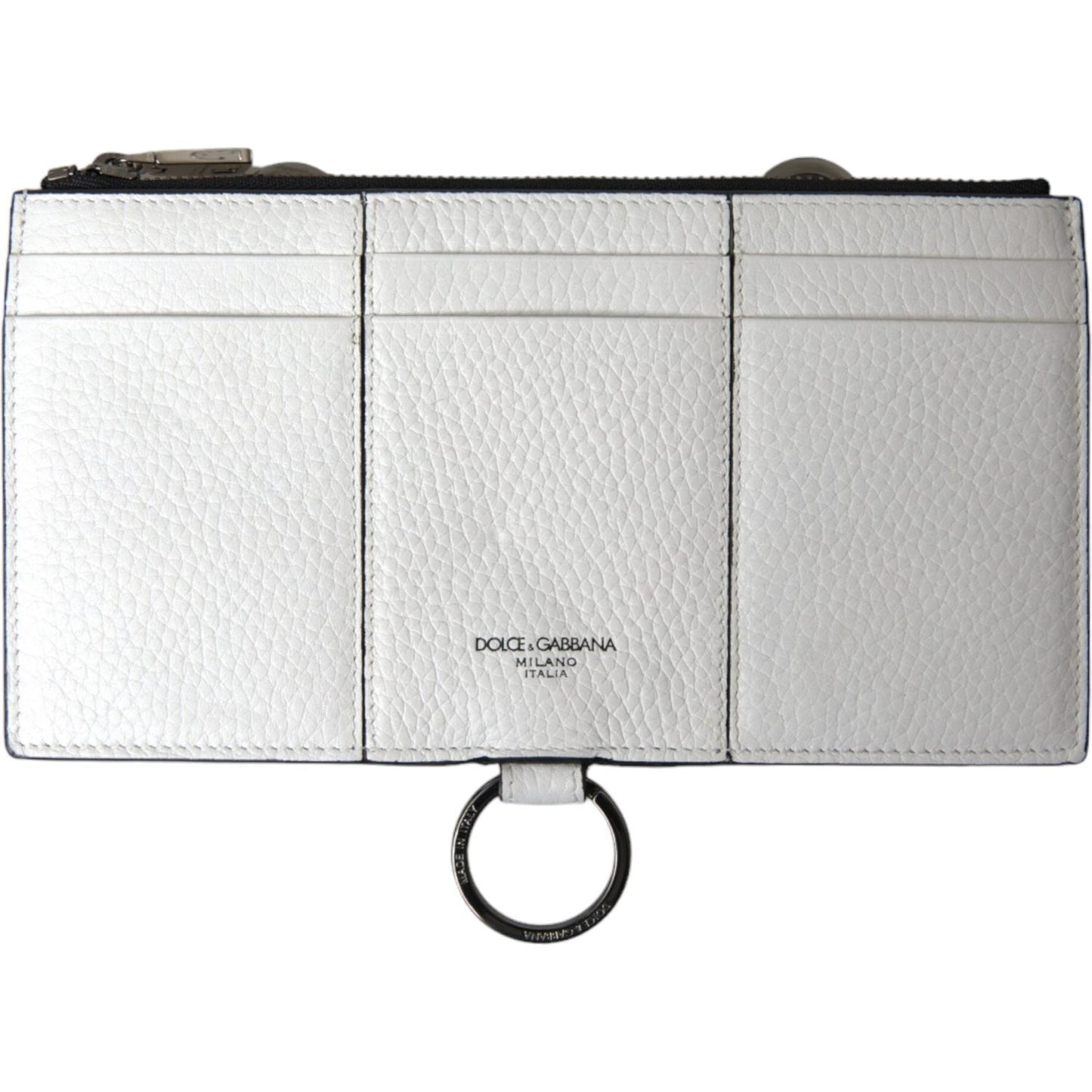 Elegant White Leather Crossbody Cardholder