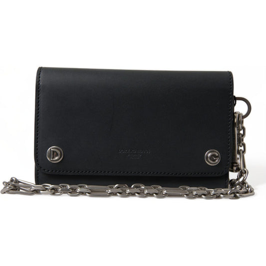 Elegant Black Leather Shoulder Bag