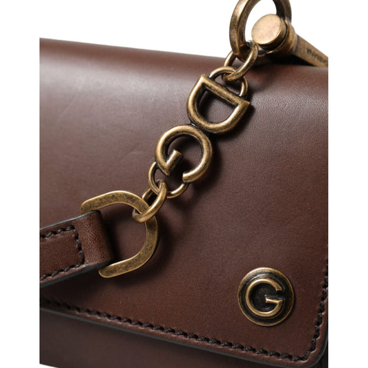 Elegant Leather Shoulder Bag in Rich Brown