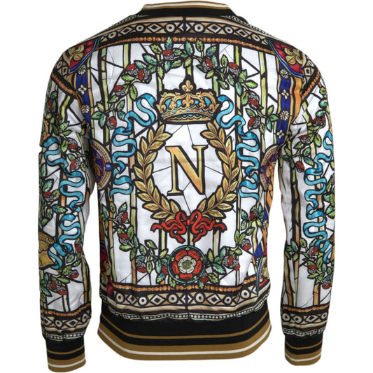 Napoleon Print Crew Neck Pullover Sweater