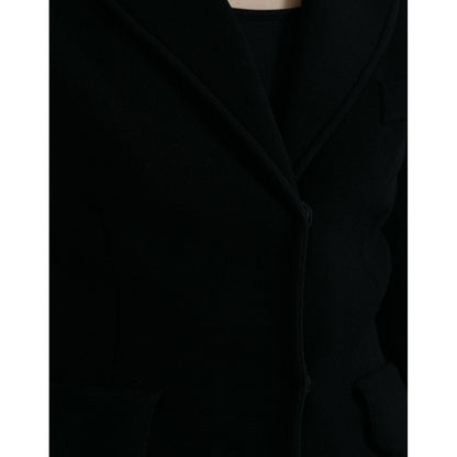 Dolce & Gabbana Black Viscose Single Breasted Blazer Jacket
