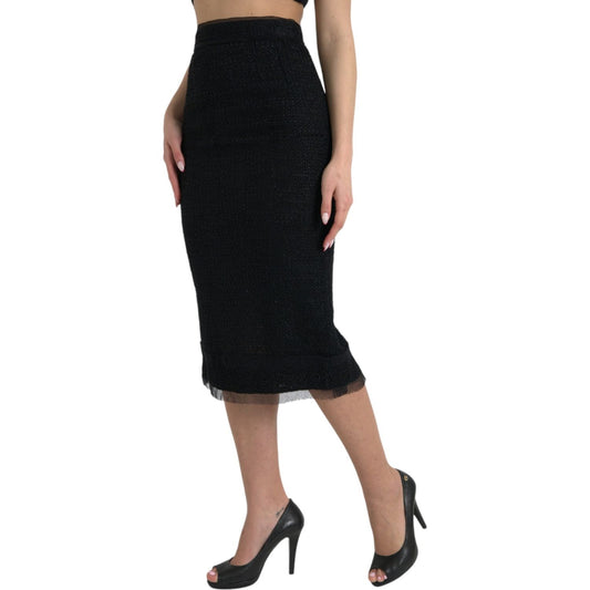 Elegant High Waist Midi Skirt