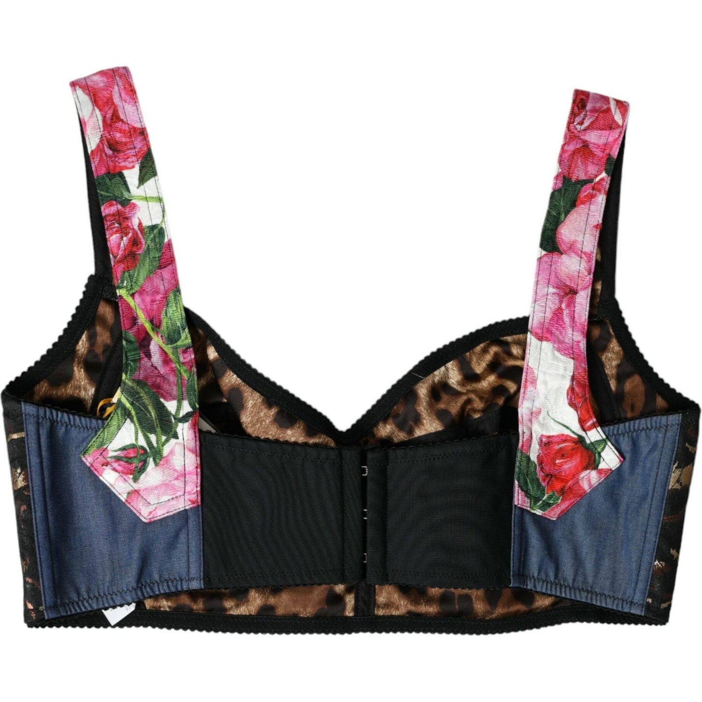 Floral Patchwork Bustier Crop Top