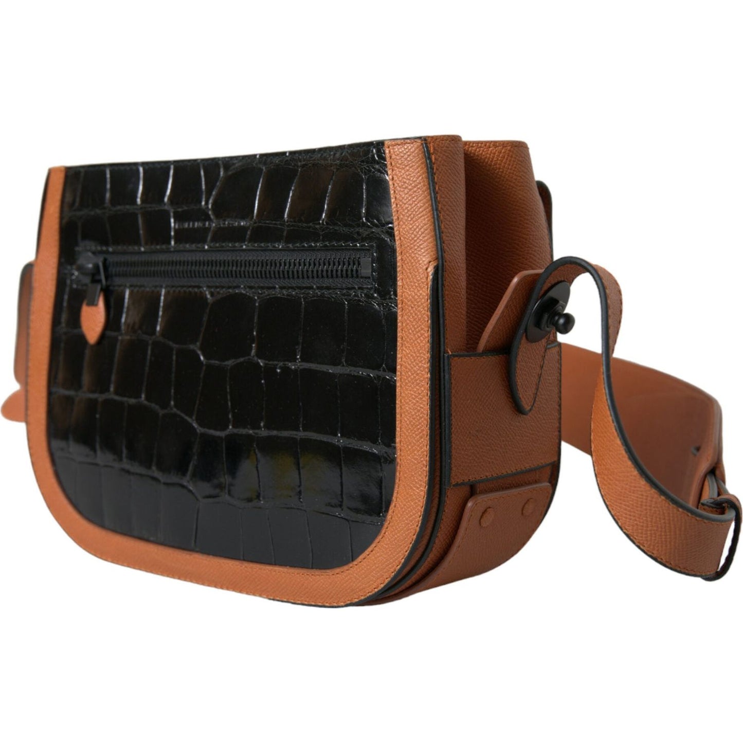 Elegant Crocodile Leather Camera Bag