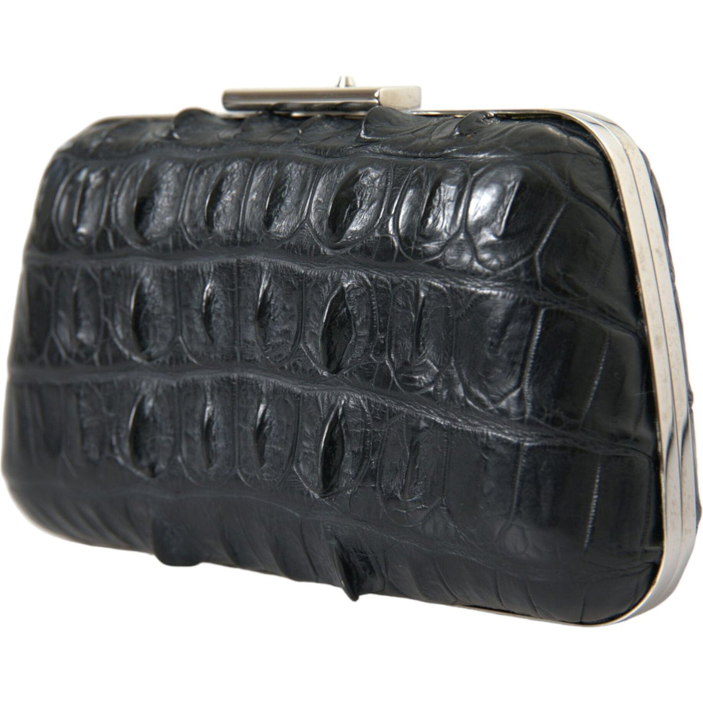 Elegant Crocodile Leather Evening Clutch