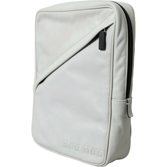 Elegant Black and White Leather Crossbody Bag