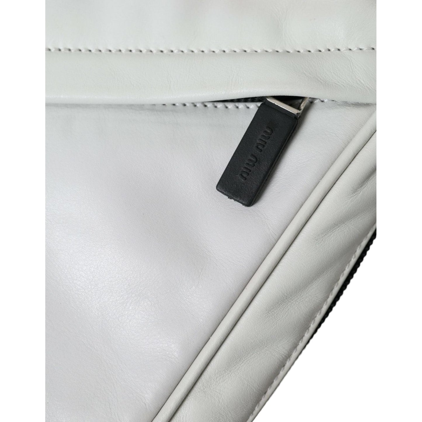 Elegant Black and White Leather Crossbody Bag