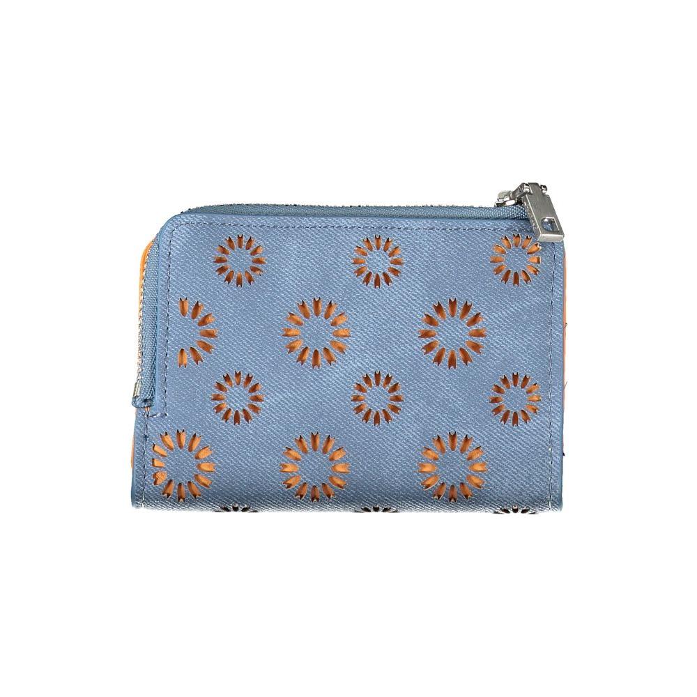 Light Blue Polyester Wallet