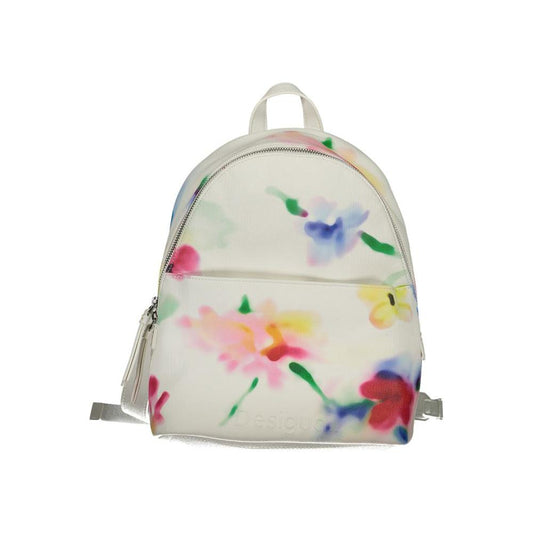 White Polyester Backpack