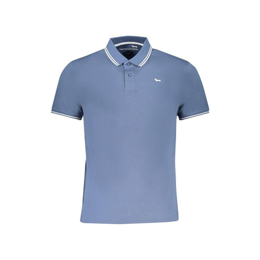 Blue Cotton Polo Shirt