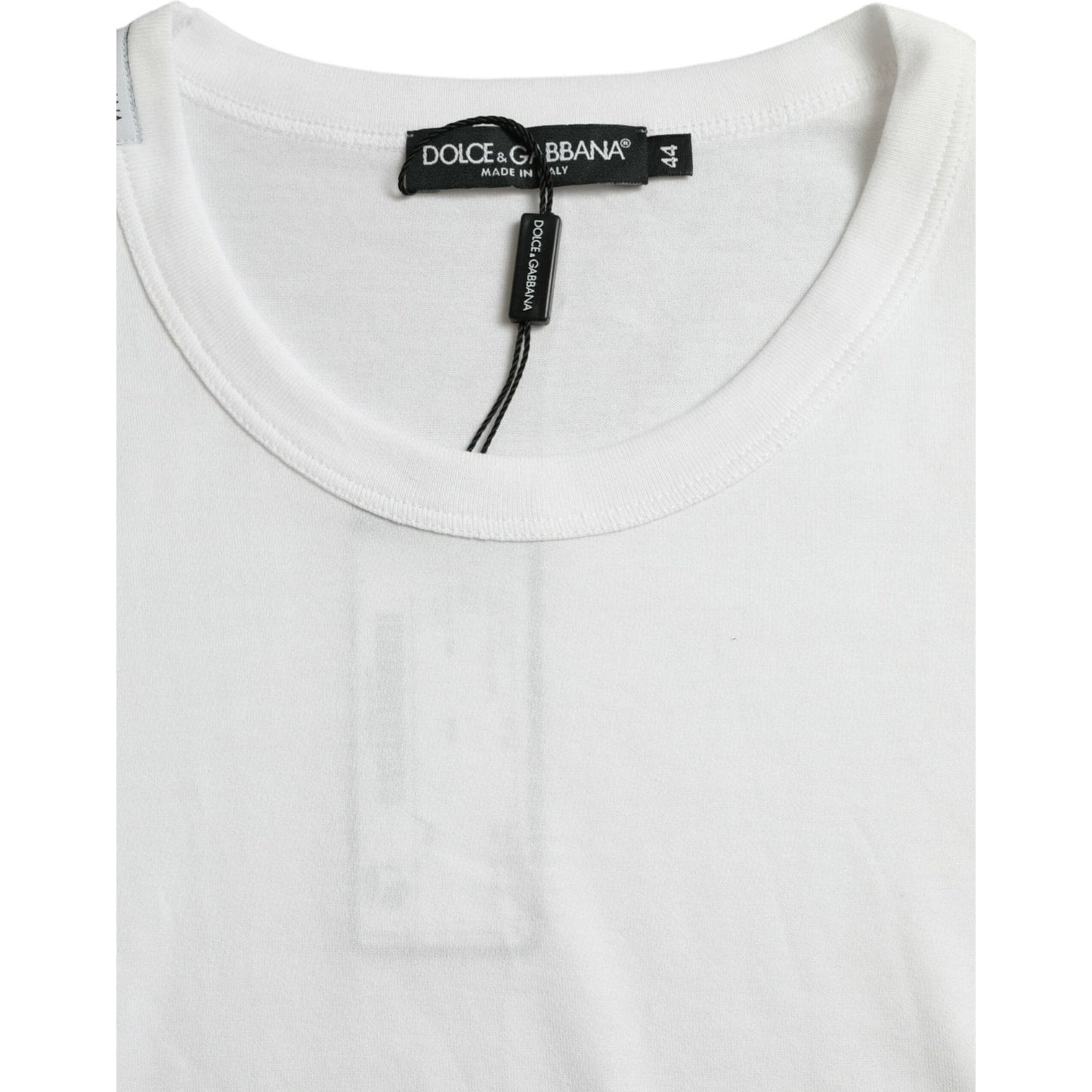 White Logo Crew Neck Short Sleeves T-shirt