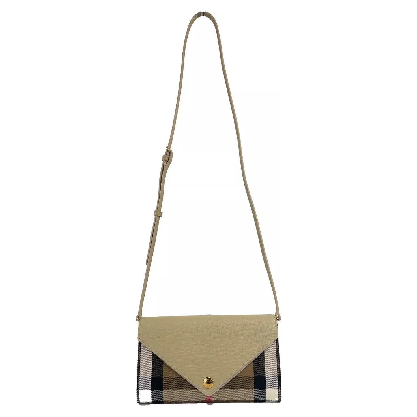 Hannah Small House Check Coca Leather Crossbody Bag