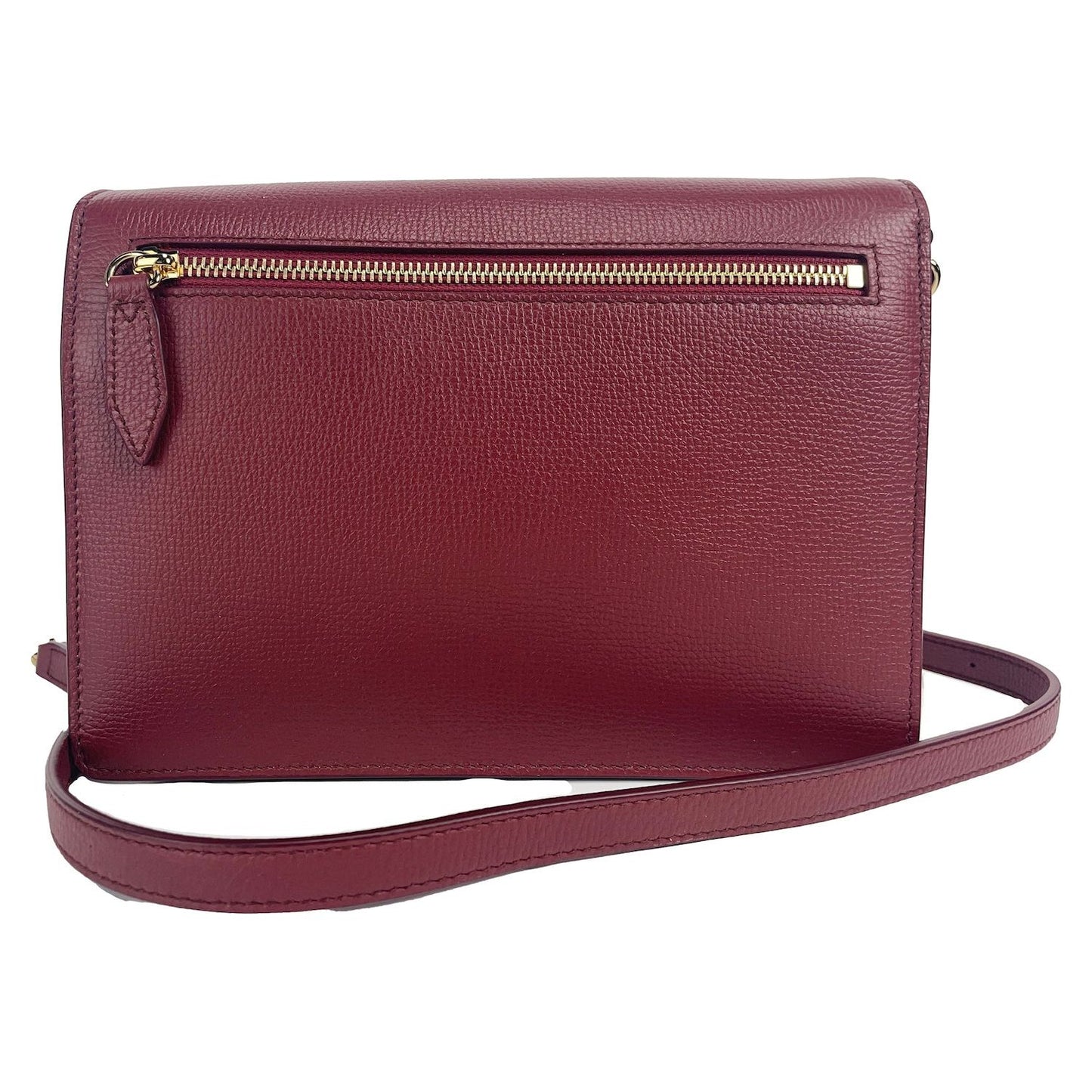 Macken Small Crimson House Check Leather Crossbody Bag