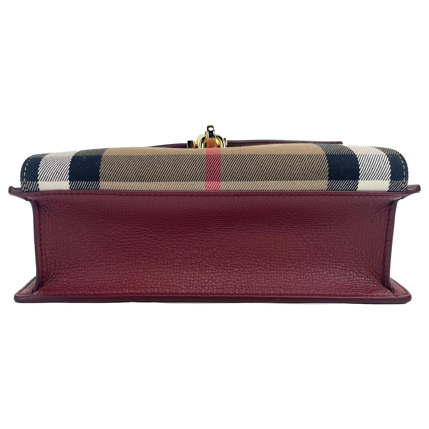 Macken Small Crimson House Check Leather Crossbody Bag