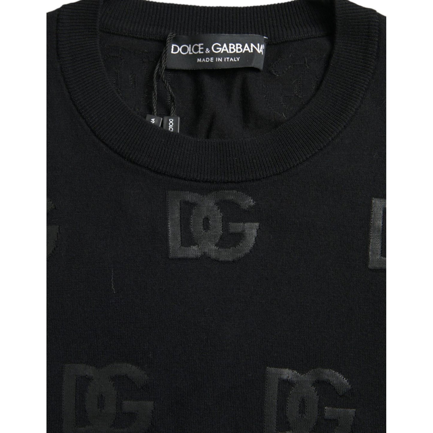 Black DG Logo Pullover Sweatshirt Sweater