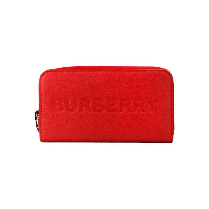 Elmore Red Embossed Logo Leather Continental Clutch Wallet