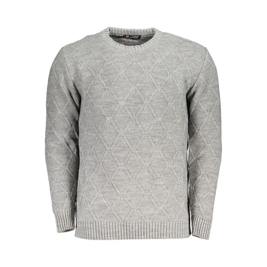 U.S. Grand Polo Gray Fabric Sweater U.S. Grand Polo