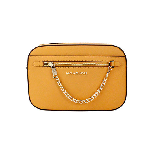 Jet Set East West Large Cider Leather Zip Chain Crossbody Bag