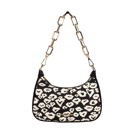 Cora Medium Heart Print PVC Zip Pouchette Crossbody Bag