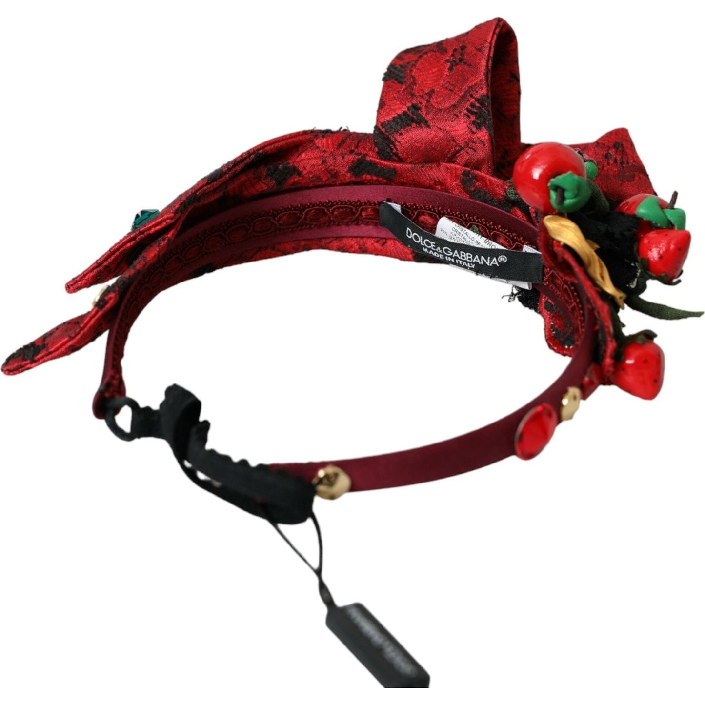 Red Cherry Sicily Embellished Women Hairband Diadem