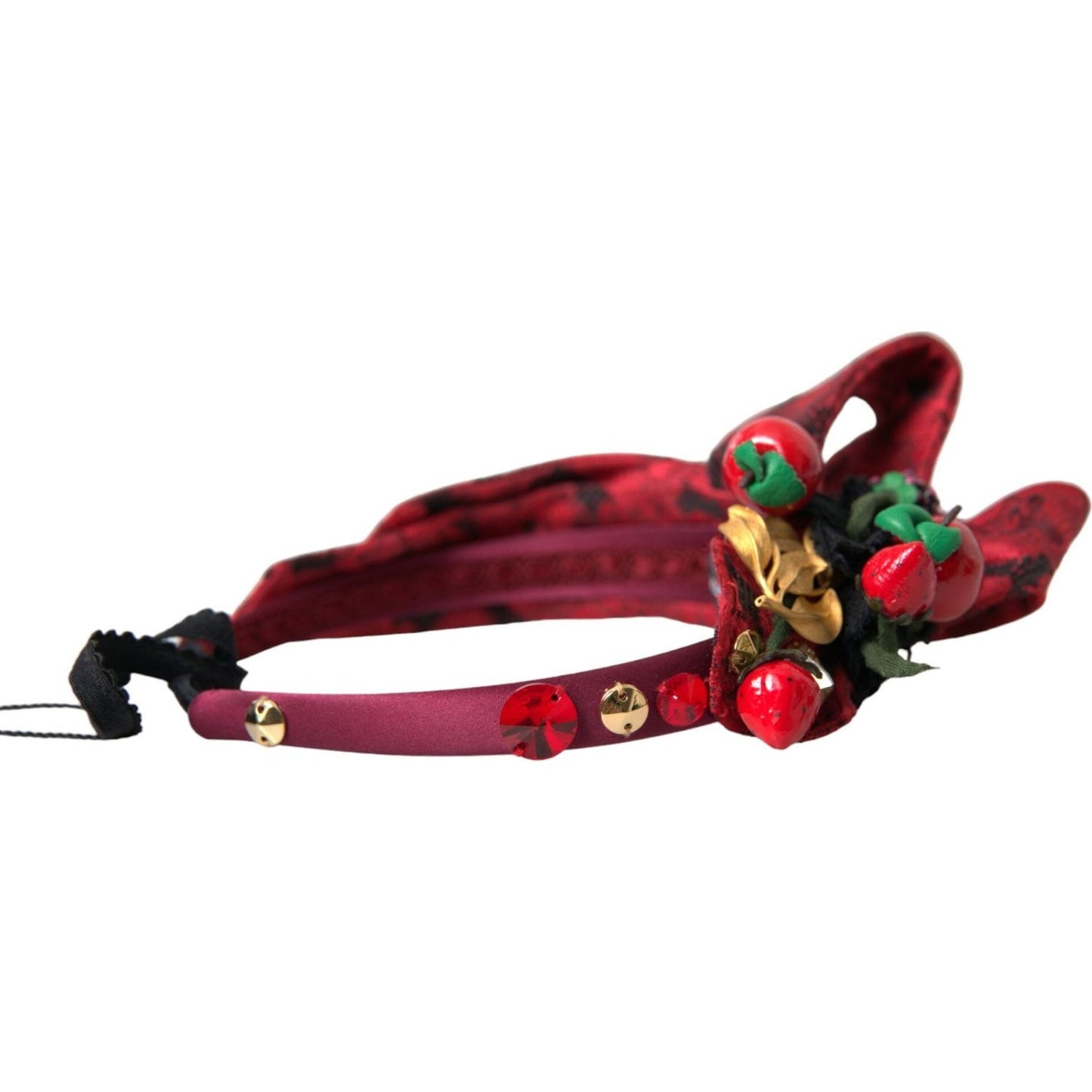 Red Cherry Sicily Embellished Women Hairband Diadem