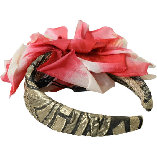 Multicolor Floral Applique Silk Women Headband Diadem