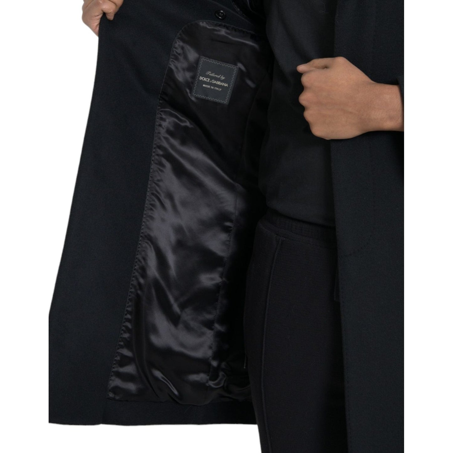 Black Single Breasted Trench Coat Jacket