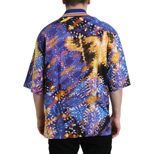 Multicolor Luminarie Print Cotton Casual Shirt Dolce & Gabbana