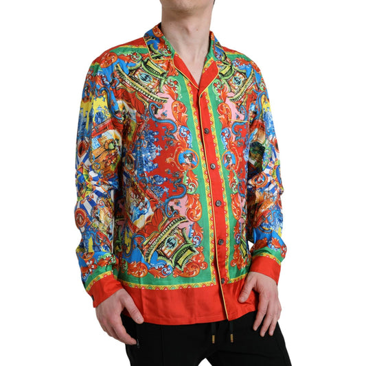 Multicolor Patterned Button Down Casual Shirt